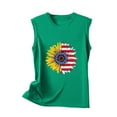 thumbnail image 4 of CFLVAEK Fashion Sunflower American Flag Tank Top for Women 4th of July Round Neck Shirts Summer Casual Sleeveless Tanks Independence Day Patriotic Tank Top XXL, 4 of 4