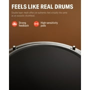 Donner Electric Drum Set with 180+ Sounds, Mesh Pad Drums Kit for Adults Beginners,DED-80, Gray