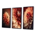 thumbnail image 3 of Designart "Striking Orange Dahlia Bloom III" Floral Dahlia Framed Wall Art Set Of 3 - Orange Dahlia Frame Gallery Set For Office Decor, 3 of 6