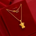 thumbnail image 2 of K-KED 24K Yellow Gold Plated Fashion Delicate Jewelry Little God of Wealth Women Necklace 18in, 2 of 7