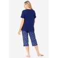 thumbnail image 2 of Dreams & Co. Plus Size 2-Piece Capri PJ Set, 2 of 6