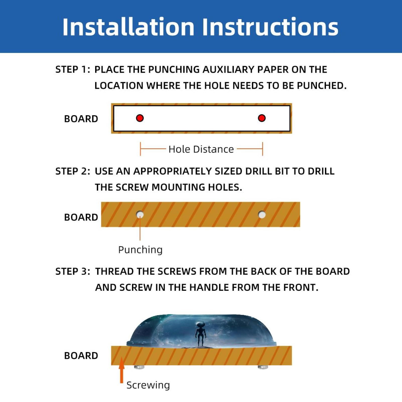 PhooArto 6 Pcs Cup Drawer Pulls, Galaxy Space Alien Shell Shape Handles Cabinet Knobs for Dresser Cupboard Closet Wardrobe with Screws