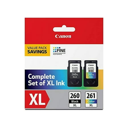 Canon - PG-260 XL / CL-261 XL 2-Pack High-Yield Ink Cartridges - Black/Cyan/Magenta/Yellow