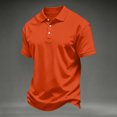 thumbnail image 2 of Fabrcox Men's Polo Shirts Short Sleeve 3 Button Collared Shirt Men Lightweight Casual Athletic Gym Work Mens Golf Shirts XL, 2 of 6
