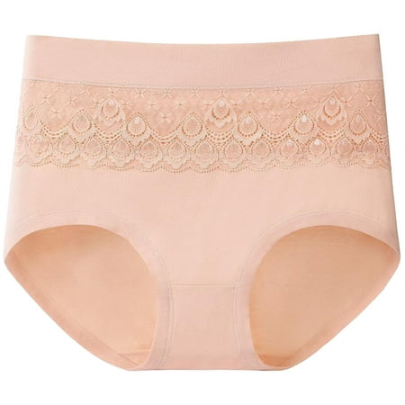 WMTBSRSW Women s Stretch Briefs Comfy Strentchy Underwear High Waist Tummy Control Panties Lightweight Lace Ladies Panty