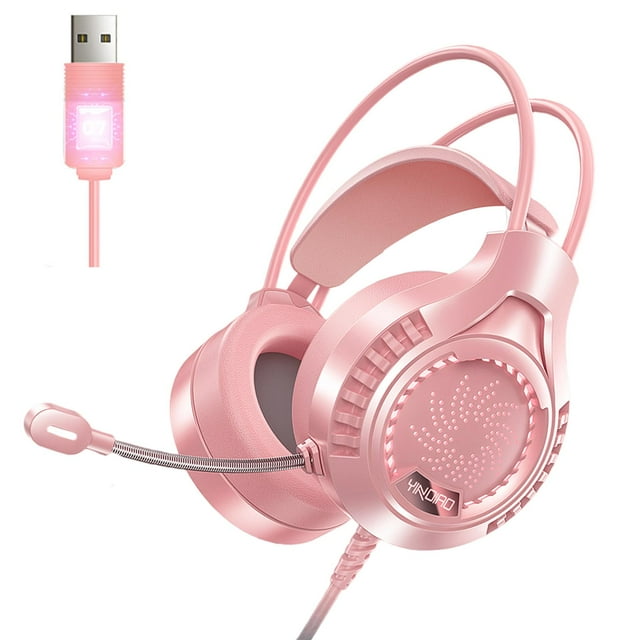 Auriculares para juegos Orejeras suaves con cancelación de ruido con luz USB 7.1 jinwen Auriculares para juegos