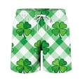 thumbnail image 5 of Fmbrln Beach Shorts for Men Plus Size Summer Fashion Casual St. Patrick's Day Print Drawstring Elastic Waist Vacation Shorts with Pockets, 5 of 6