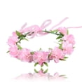 thumbnail image 1 of Diadema de flores para niñas, tocado, corona de pelo, tocado de flores, accesorios para fotos con cinta ajustable MFZFUKR BST3034153-4, 1 of 5