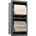 thumbnail image 7 of Recessed Toilet Paper Holder, Double Roll Toilet Tissue Holder for Bathroom Remodel, in Wall Toilet Paper Niche Modern Style (Matte Black), 7 of 7