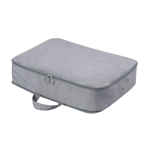 Down Jacket Compression Storage Bag - Imitation Memory Fabric, Portable Expandable, User-Friendly Zippers/Straps, Transparent Panel (Easy Identification), for Clothes/Suitcase Travel