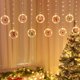 thumbnail image 4 of Luces de cortina de Navidad, 3M 100LEDs Luces de cadena de cortina 8 modos de iluminación con temporizador Guirnalda de Navidad 3D Impermeable IP65 Luces Decoración para ventana Balcón Terraza Dormitorio Hogar ER, 4 of 4