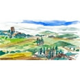 thumbnail image 3 of Wang, Melissa 14x9 Black Modern Framed Museum Art Print Titled - Vibrant Tuscan Landscape I, 3 of 5
