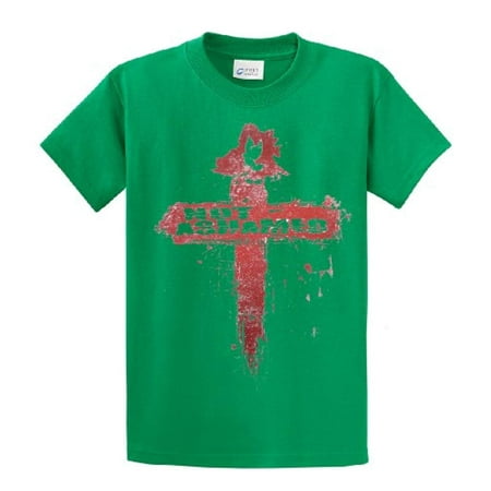 Gold Roman Chest Plate - Christian T-Shirt Not Ashamed Splattered Cross Romans 1:16-kelly-small