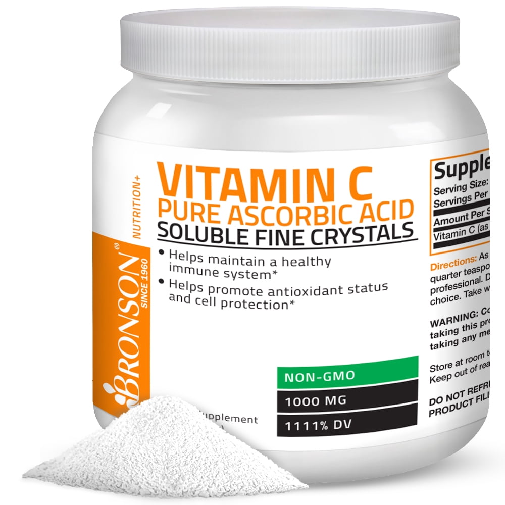 Vitamin C Powder Pure Ascorbic Acid Soluble Fine Non GMO Crystals Healthy Immune System