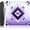 Lucky Purple Butterfly31.5"x31.5", variant on Mahjong Mat for Table 32.4''x32.4'', Rolled Shipping, No Creases Mah Jongg Mat for