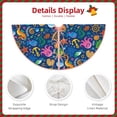 thumbnail image 4 of Daiia Sea Fish Drawing Merry Christmas Tree Skirt , Xmas Large Lace-up Tree Skirt, Santa Snowflakes Rustic Home Decorations New Year Party Farmhouse Decor-30", 4 of 7