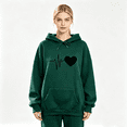 thumbnail image 4 of Hoodie for Women Plus Size Solid Color Long Sleeve Sweaters for Women Hooded Pocket Top Hooded Pullover Sweatshirts Blouse, 4 of 6