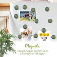 thumbnail image 3 of Strong Refrigerator Magnet Fridge Sticker, Green Mandala Pattern Resembles Flowers 12Pcs Beautiful Photo Decorative Magnet Set, Small Round Crystal Glass Craftwork for Refrigerator Decor, 3 of 4
