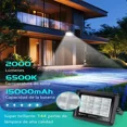 thumbnail image 2 of Reflector Solar Exterior Led Lámpara 200w Negro Ip65, 2 of 8