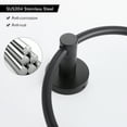 thumbnail image 4 of KES Black Towel Ring Bathroom Towel Holder Modern Wall Mount, Matte Black, 4 of 10