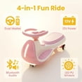 thumbnail image 2 of 12V Electric Wiggle Car Ride On Toy | Dual Mode Toddler Ride On Toys Age 3-8 with Bluetooth Music, LED PU Wheels, Indoor Outdoor Kids Riding Toys for Boys Girls, 2 of 3