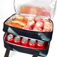 thumbnail image 5 of Whale Double Layered Insulated Refrigerated Lunch Bag with Two Compartments, Large Capacity, and Handheld Carry - 7.1x11.4x16.1 Inches, 5 of 6