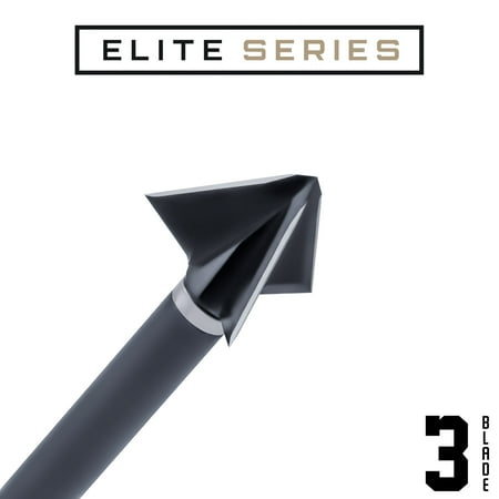 Ozcut Elite 3 Blade Double Bevel Cut On Contact Broadhead - 100gr 125gr 150gr 100% Stainless Steel Fixed Blade Broadhead (3 Pack)