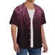 thumbnail image 2 of Balery Pink Glitter Sparkles A Camisa Casual de Manga Corta con Botones para Hombre, Texturizada, Estilo Cubano, para Playa, Verano-Medium, 2 of 5