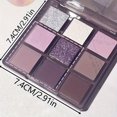 thumbnail image 1 of 9 Colors Eyeshadow Palette Matte Shimmer Glitter Purple Grey Smokey Style Cosplay Makeup, 1 of 5