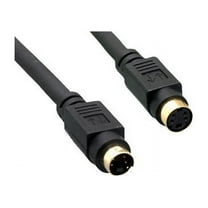 Kentek 6 Feet FT S-Video mini din 4 MDIN4 gold plated 4 pin male to female M/F extension cable cord connector for camcorders satellite DVD PC TV