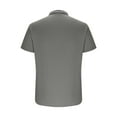 thumbnail image 4 of AHTJRT Mens Short Sleeve Polo Shirt Ribbed Texture Point Collar Slim Fit Casual Fashion Short Sleeve Solid Pullover Turndown Collar Sports Tank Gray 2XL, 4 of 6