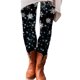 thumbnail image 1 of Guardurnaity Leggings elásticos de poliéster con diseño de copos de nieve para celebrar la Navidad, ideales para Navidad y yoga. Prendas para la parte inferior del cuerpo l, 1 of 6