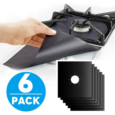6 Pcs Stove Mat Reusable Stovetop Protectors Non-Stick Cushion Stovetop Burner Protector Liner, Anti Fouling, Kitchen Home Resistant Gas Hob Liner Gas Stove Protective