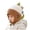 Beige, variant on Toddler Boys Dinosaur Earflap Knit Hat Spikes Tie Straps for Winter
