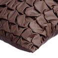 thumbnail image 2 of Throw Pillow Covers, Chocolate Brown Designer Pillow Covers 16x16 inch (40x40 cm), Faux Leather Throw Pillow Covers, Solid Color, Knots, Textured, Checkered - Death By Chocolate, 2 of 3
