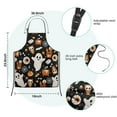 thumbnail image 7 of Halloween Ghosts and Spooky Elements Kids Aprons for Girls and Boys,Adjustable Neck Strap Toddler Aprons for Kids Cooking Baking,23.6"x19", 7 of 7