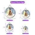 thumbnail image 5 of Merry Christmas Airedale Terrier Snowy Winter with Gifts Tree Decorations Round Wood Sign Dale Waterside Dog Lover Hanging Wall Home Decor - 12020, 5 of 5