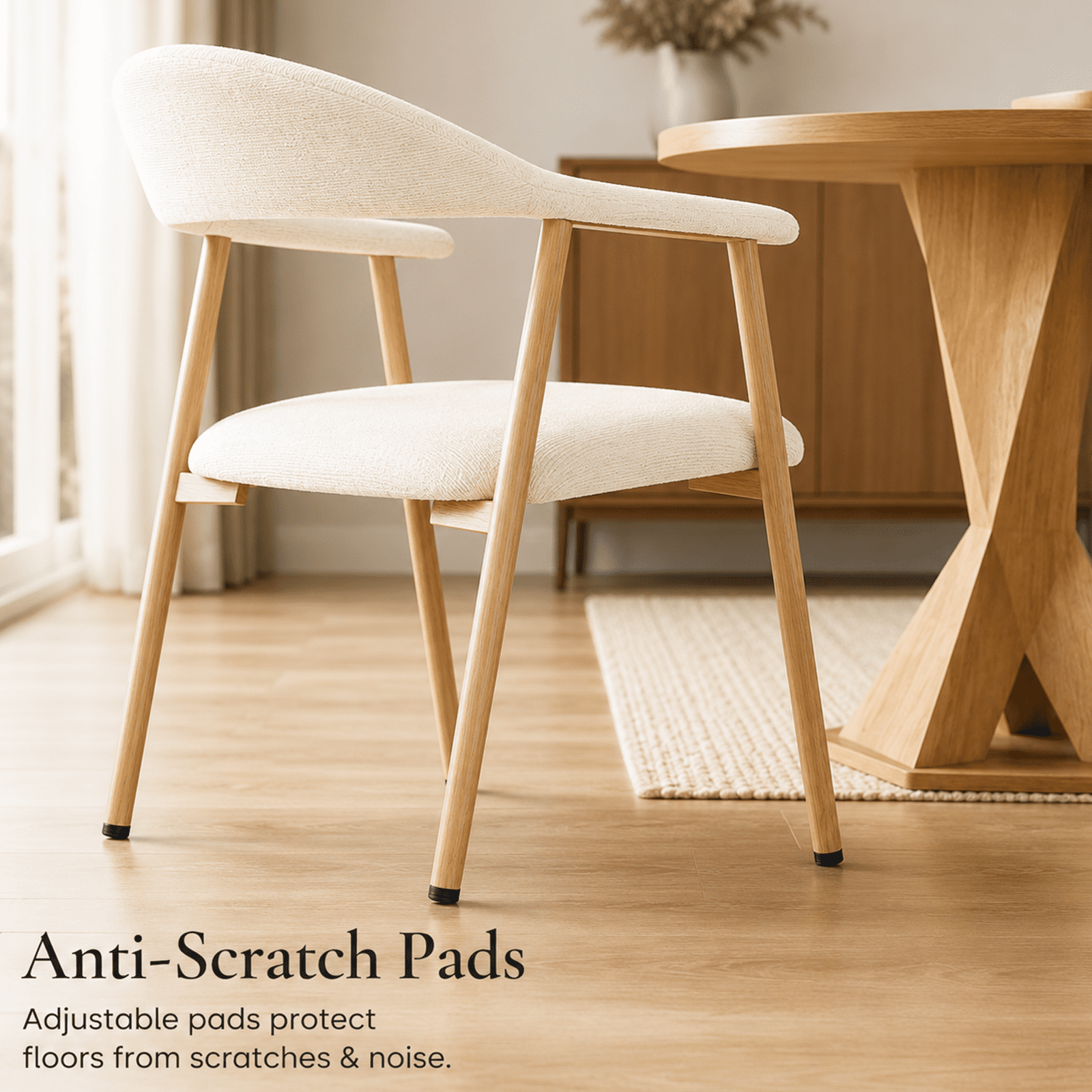 Alvantor Chairs Set of 2, A Modern Kitchen Side Chair Set with Curved Backrests and Linen Upholstery, Accompanied by Metal Decorative Chairs for Dining Room Kitchen Living Room Cafe