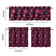thumbnail image 6 of Pioneer Kitchen Curtains and Valance Set 24 Inch Tier Abstract Floral Sakura Flower Japanese Natural Curtains Small Drapes for Cafe Living Room Bathroom Farmhouse 3 Pieces Set Rod Pocket, 6 of 6