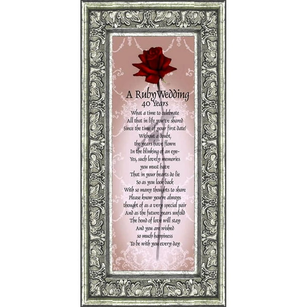 Ruby Wedding Anniversary Picture Frame 40th Wedding Anniversary Ruby Wedding Anniversary Picture Frame 40th Wedding Anniversary