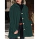 thumbnail image 5 of Chaqueta de Otoño para Mujer con Capucha, Informal, con Botones, Larga, Holgada, de , con Bolsillos. Verde M, 5 of 7