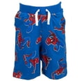 thumbnail image 4 of Marvel Spider-Man Big Boys T-Shirt and French Terry Shorts Outfit Set Toddler to Big Kid, 4 of 5