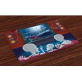 thumbnail image 1 of Ambesonne Movie Theater Place Mats Set of 4, Skeleton Family, Standard Size, Multicolor, 1 of 4