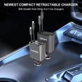 thumbnail image 4 of Cargador de coche Flexino retráctil 69W de carga rápida USB-C gris, 4 of 6