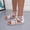 Beige, variant on JeashCHAT Womens Gladiator Sandals Open Toe Cross Strappy Sandals for Women Dressy Summer Beach Flat Sandals Trendy Roman Shoes with Zipper (Beige)