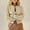 Beige, variant on Women's Stand Collar Varsity Bomber Jacket Cropped Button Front Coat Casual Long Sleeve Outerwear, Brown