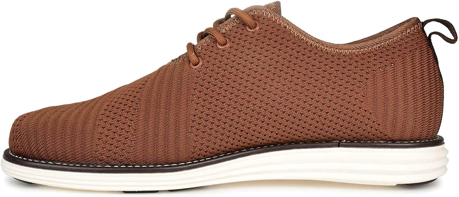 Vance Co. Mens Novak Tru Comfort Foam Knit Lace-up Round Toe Dress Shoe, Widths Available