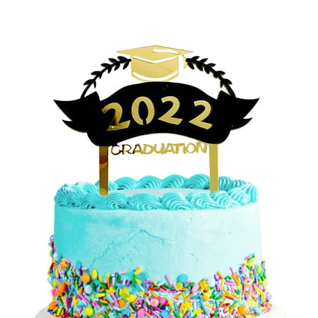 

Midewhik Personalized Cake Topper Custom Congrats Graduation Hat Student Class Of 2022 Double Sided Glitter Card Baby