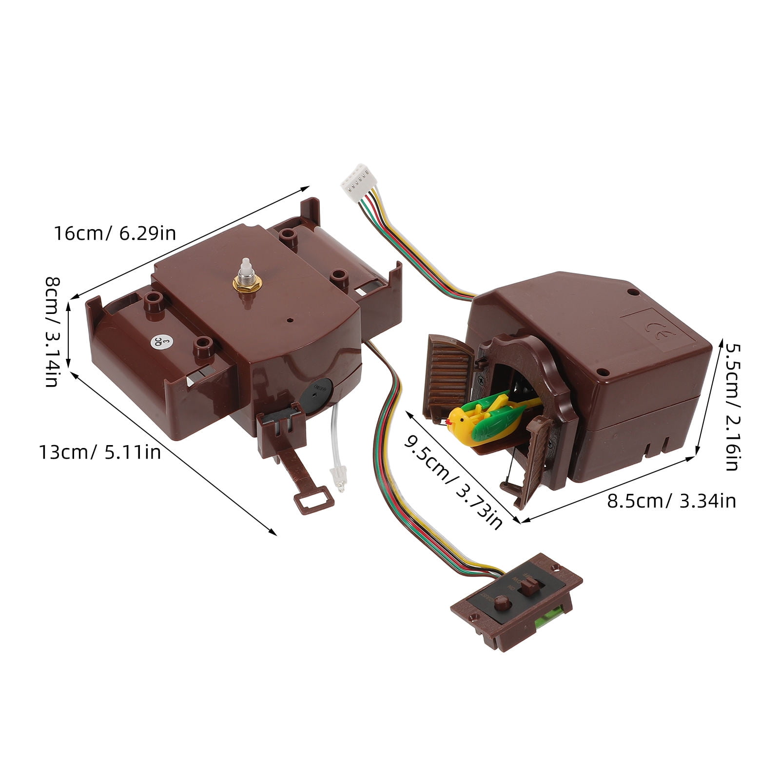 AURARMLET Quartz Clock Movement Replacement Part Brown Plastic Metal Repair Kit 1 Piece for Clock Enthusiasts