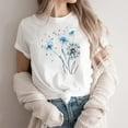 thumbnail image 2 of White Summer Tops for Teens Plus Size Cotton T Shirts Loose Fit Shirts for Women, 2 of 4